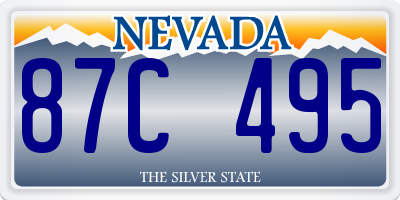 NV license plate 87C495