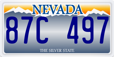 NV license plate 87C497