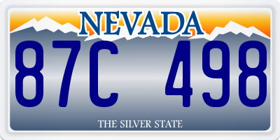 NV license plate 87C498