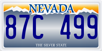 NV license plate 87C499