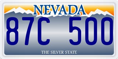 NV license plate 87C500