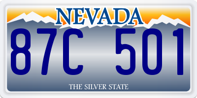 NV license plate 87C501