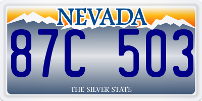 NV license plate 87C503