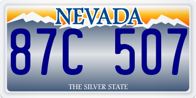 NV license plate 87C507