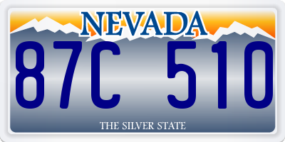 NV license plate 87C510