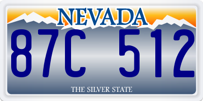 NV license plate 87C512