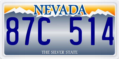 NV license plate 87C514