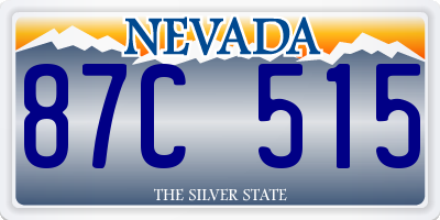 NV license plate 87C515