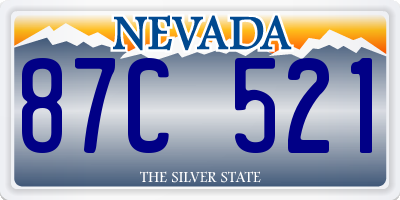 NV license plate 87C521