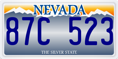 NV license plate 87C523