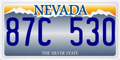 NV license plate 87C530