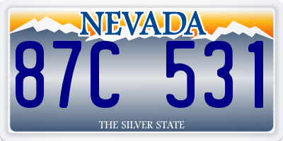 NV license plate 87C531
