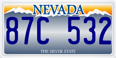 NV license plate 87C532