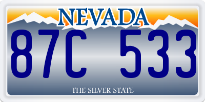 NV license plate 87C533