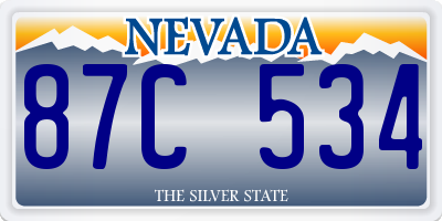 NV license plate 87C534