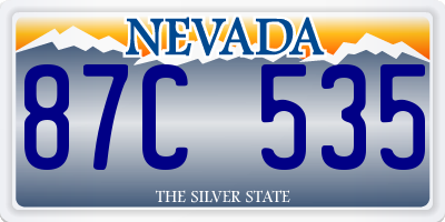 NV license plate 87C535