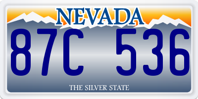 NV license plate 87C536