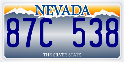 NV license plate 87C538