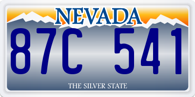 NV license plate 87C541