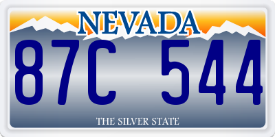 NV license plate 87C544