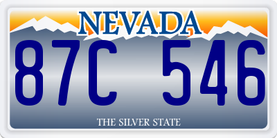 NV license plate 87C546