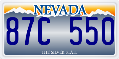 NV license plate 87C550