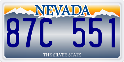 NV license plate 87C551