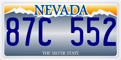 NV license plate 87C552