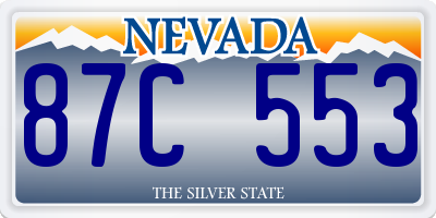 NV license plate 87C553