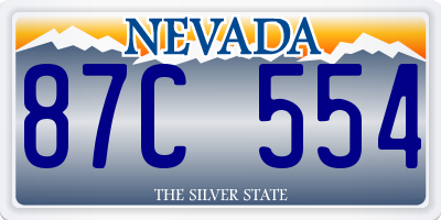 NV license plate 87C554