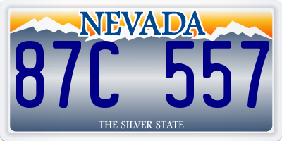 NV license plate 87C557