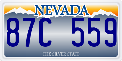 NV license plate 87C559