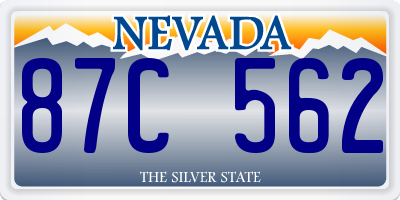 NV license plate 87C562