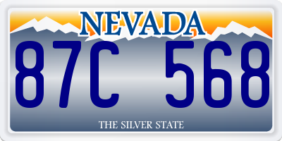 NV license plate 87C568