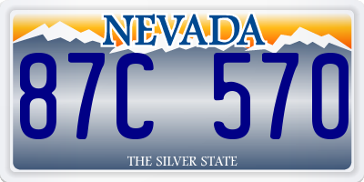 NV license plate 87C570