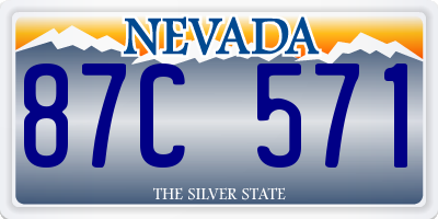 NV license plate 87C571