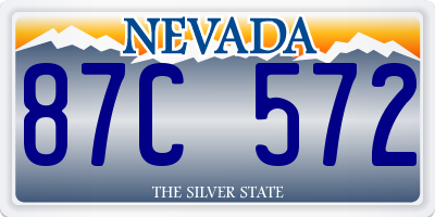 NV license plate 87C572