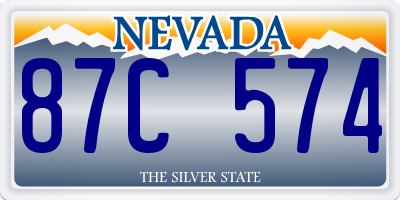 NV license plate 87C574