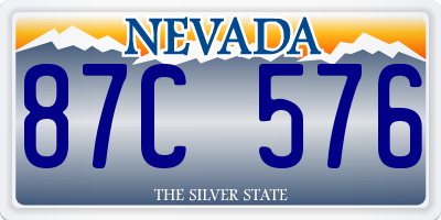 NV license plate 87C576