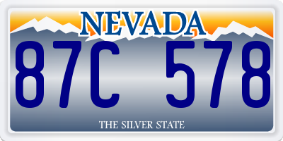 NV license plate 87C578