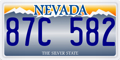 NV license plate 87C582