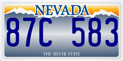 NV license plate 87C583