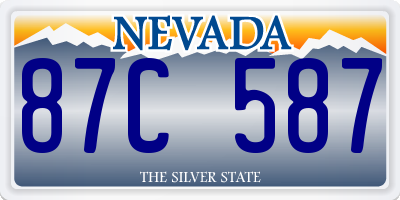 NV license plate 87C587