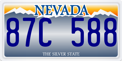 NV license plate 87C588