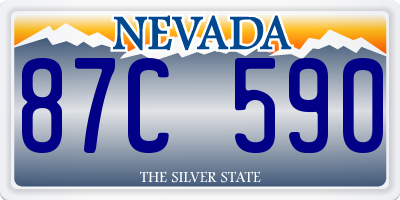 NV license plate 87C590