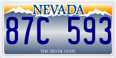 NV license plate 87C593