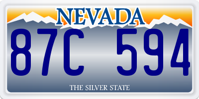 NV license plate 87C594