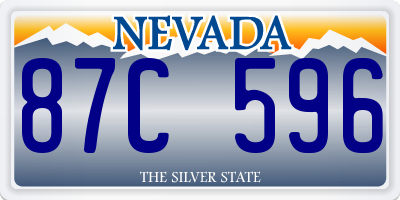 NV license plate 87C596