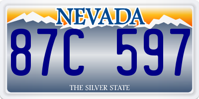 NV license plate 87C597