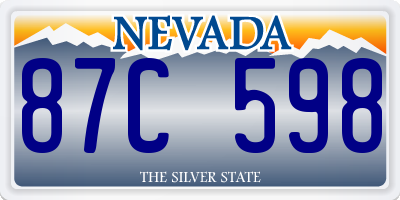 NV license plate 87C598